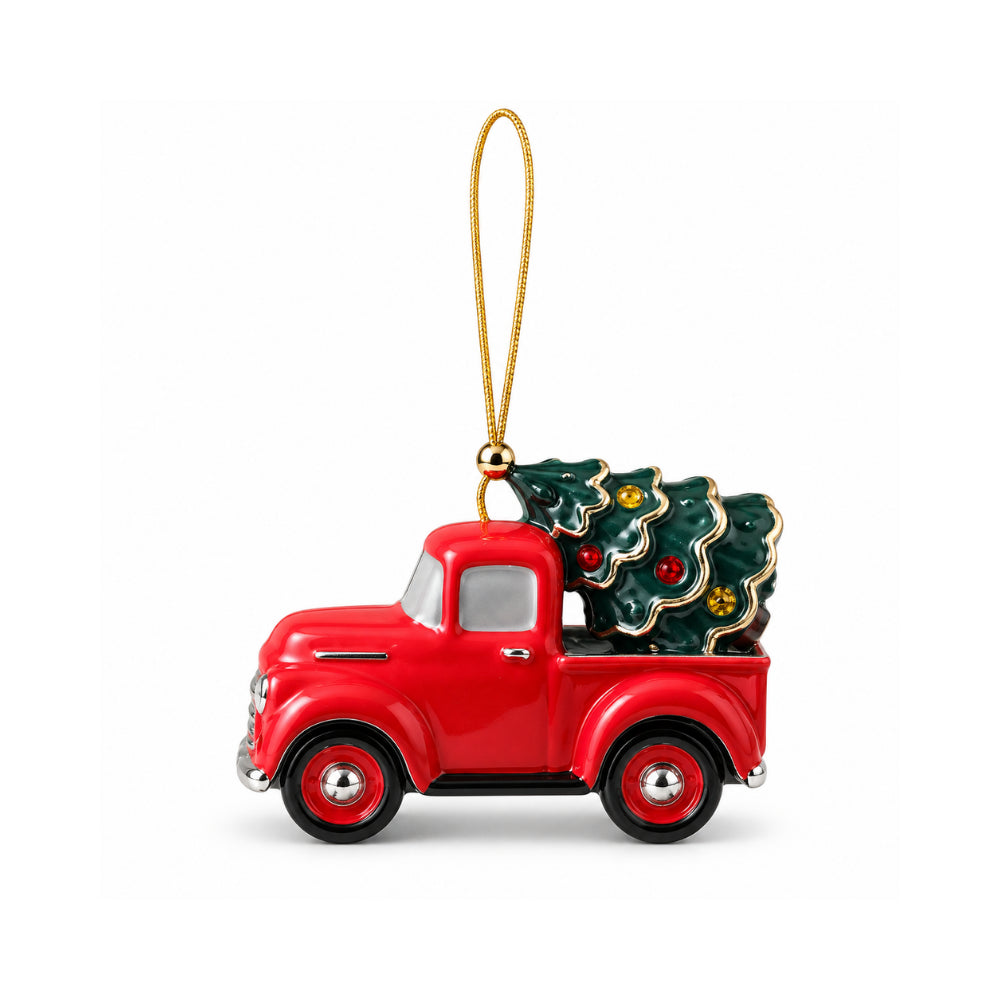 Holly Days Christmas Collection Alloy Tree Decoration - TREE TRUCK